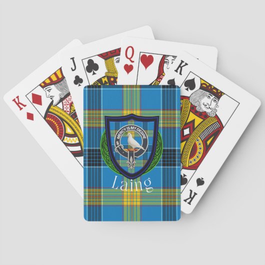 Laing Scottish Clan Tartan & Crest トランプ (裏面)
