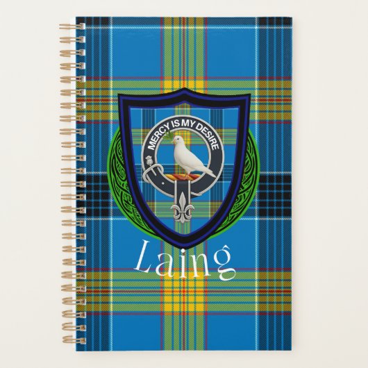 Laing Scottish Clan Tartan & Crest プランナー手帳 (正面)