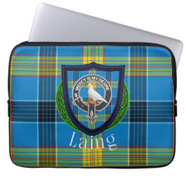 Laing Scottish Clan Tartan & Crest ラップトップスリーブ