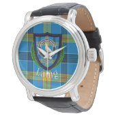 Laing Scottish Clan Tartan & Crest 腕時計 (アングル)