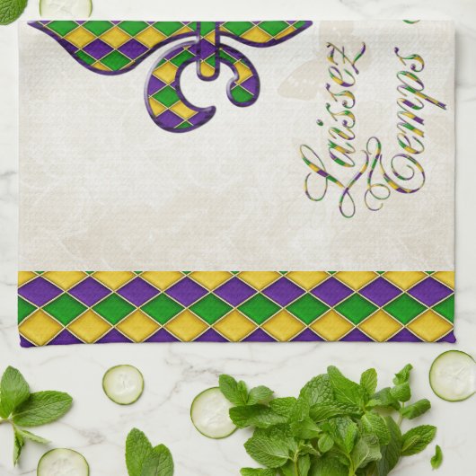 Laissezのlesの糖菓の臨時雇用者のRoulerの謝肉祭のフルーアd1 キッチンタオル (折り畳み)