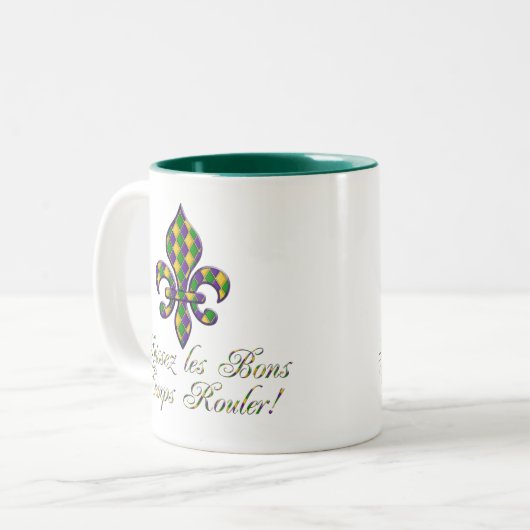 Laissezのlesの糖菓の臨時雇用者のRoulerの謝肉祭のフルーアd1 ツートーンマグカップ (正面左)