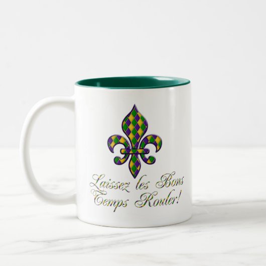 Laissezのlesの糖菓の臨時雇用者のRoulerの謝肉祭のフルーアd1 ツートーンマグカップ (左)