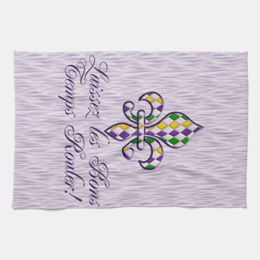 Laissezのlesの糖菓の臨時雇用者のRoulerの謝肉祭のフルーアd2 キッチンタオル (横)