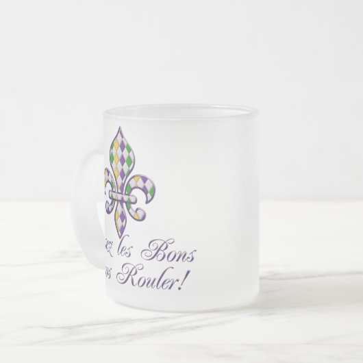 Laissezのlesの糖菓の臨時雇用者のRoulerの謝肉祭のフルーアd2 フロストグラスマグカップ (正面左)