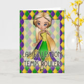 Laissezのlesの糖菓の臨時雇用者Rouler! 謝肉祭カードd1 カード (黄色い花)