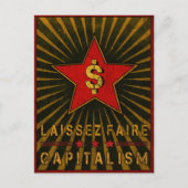 Laissez Faire資本主義の挨拶のポストカード ポストカード (正面)
