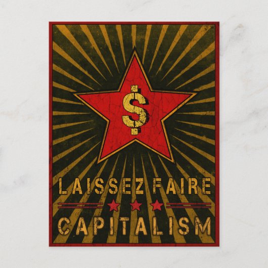 Laissez Faire資本主義の挨拶のポストカード ポストカード (正面)