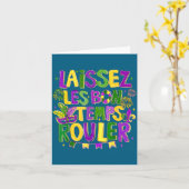 Laissez Les Bon Temps Rouler Mardi Gras Carnival F カード (黄色い花)