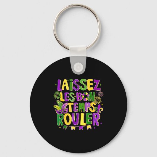 Laissez Les Bon Temps Rouler Mardi Gras Carnival F キーホルダー (正面)