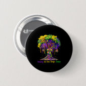 Laissez Les Bon Temps Rouler Mardi Gras Tree 2026  缶バッジ (正面&裏面)