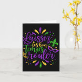 Laissez Les Bons Temps Rouler Mardi Gras 2026 Carn カード (黄色い花)