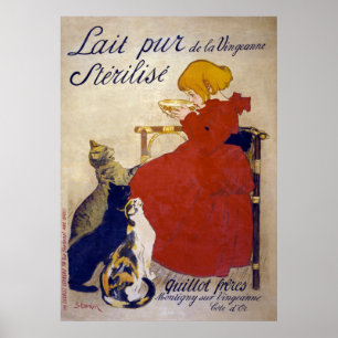 Lait pur stérilisé de la Vingeanne, Steinlen ポスター