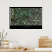 Lake Allatona Georgia衛星ポスターマップ ポスター (キッチン)