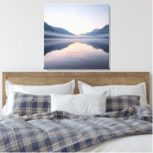 Lake and Mountain Scenic Landscape Wall Art キャンバスプリント (インサイチュ (寝室))