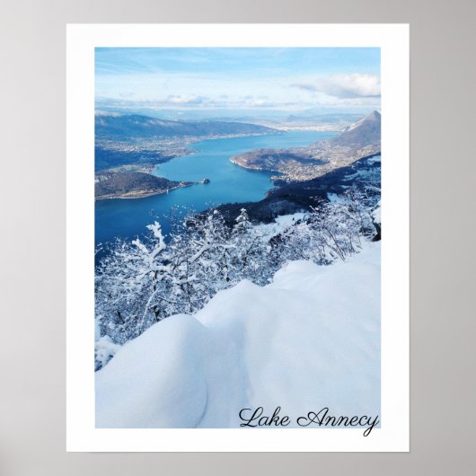 Lake Annecy - Haute-Savoie, フランスの Alps Poster ポスター (正面)
