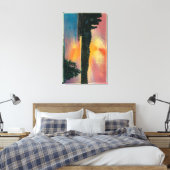 Lake Arrowhead at SunsetLake Arrowhead, CA キャンバスプリント (インサイチュ (寝室))