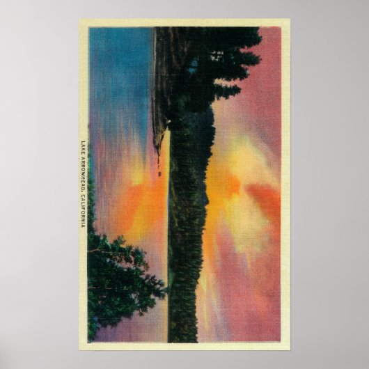 Lake Arrowhead at SunsetLake Arrowhead, CA ポスター (正面)