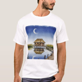 Lake at night tシャツ