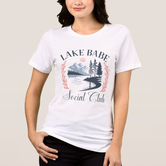 Lake Babe Social Club – Fun Summer for Lake Lovers トライブレンドＴシャツ (正面)