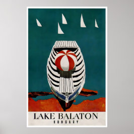 Lake Balaton Poster Hungary Travel Print Hungarian ポスター
