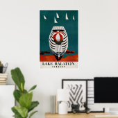 Lake Balaton Poster Hungary Travel Print Hungarian ポスター (ホームオフィス)