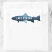 Lake Benson North Carolina Fish 長方形シール (バッグ)