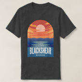 Lake Blackshear GA Retro Sunset  Tシャツ (デザイン正面)