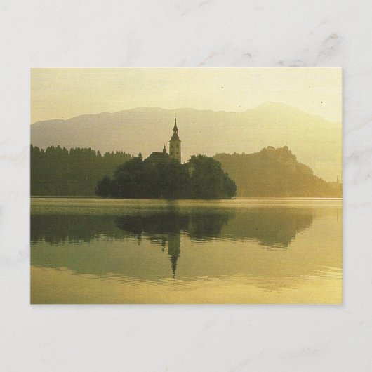 Lake Bled、旧ユーゴスラビア、ヴィンテージ画像 ポストカード (正面)