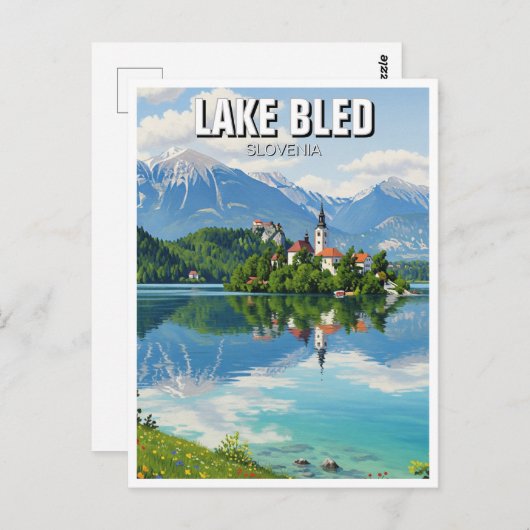 Lake Bled Slovenia ポストカード (正面/裏面)