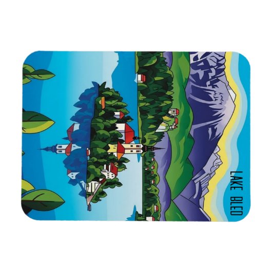 Lake Bled Slovenia マグネット (横)