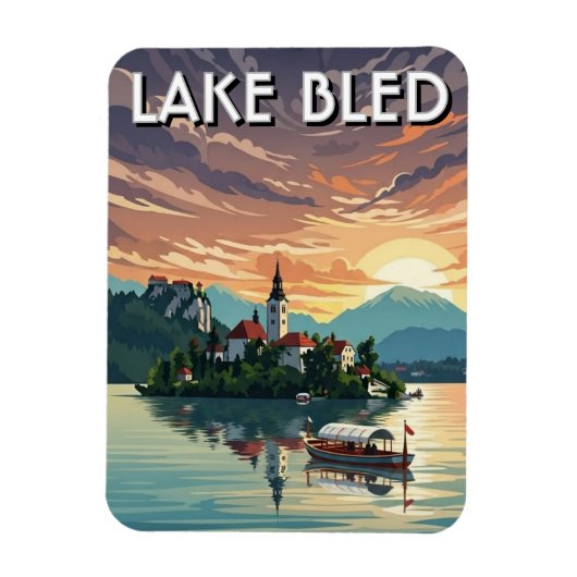 Lake Bled Slovenia マグネット (縦)
