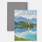 Lake Bled Slovenia マグネット (正面/裏面)