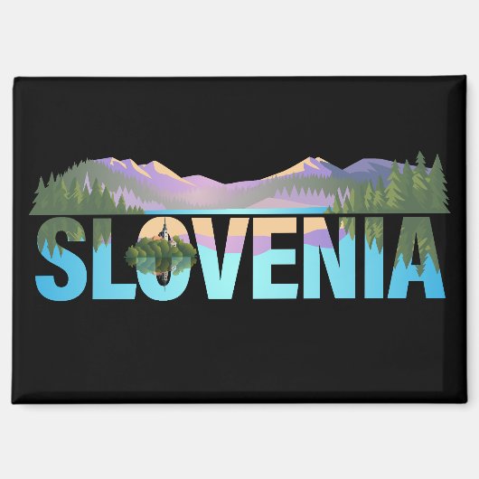 Lake Bled Slovenia Europe マグネット (正面)
