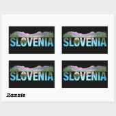 Lake Bled Slovenia Europe 長方形シール (シート)