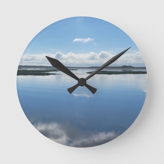 LAKE BLUE ラウンド壁時計 (正面)