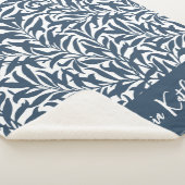 Lake Blue Willow Bough Monogrammed シェルパブランケット (3/4)