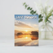 Lake Bokodi Hungary Sunset ポストカード (スタンド正面)