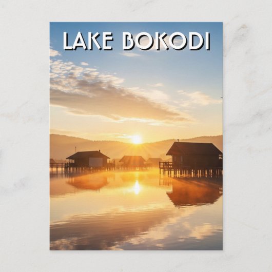 Lake Bokodi Hungary Sunset ポストカード (正面)