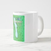 Lake Bourget France美しい旅行ポスター ジャンボコーヒーマグカップ (正面右)