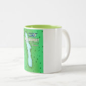 Lake Bourget France美しい旅行ポスター ツートーンマグカップ (正面右)