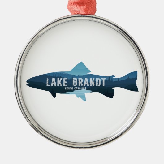 Lake Brandt North Carolina Fish メタルオーナメント (正面)