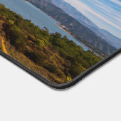 Lake Cachuma Panorama Santa Ynez Mountain Photo デスクマット (コーナー)