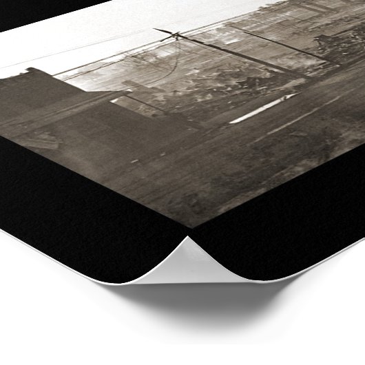 Lake Charles LA Burned Photo 1910 ポスター (角)