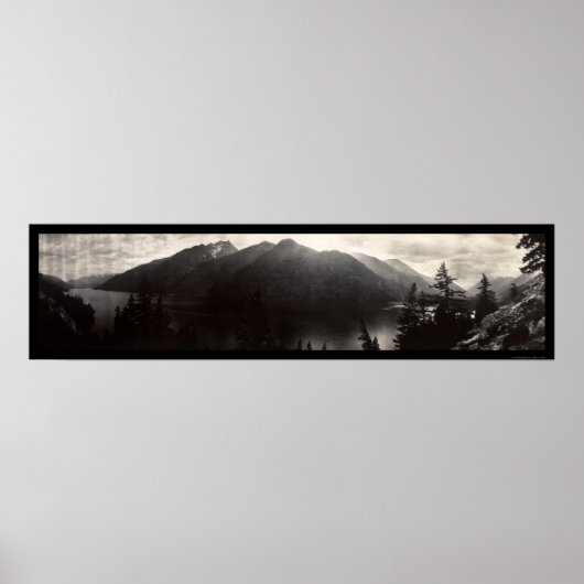 Lake Chelan, WA Cascade Mountains Photo 1908 ポスター (正面)