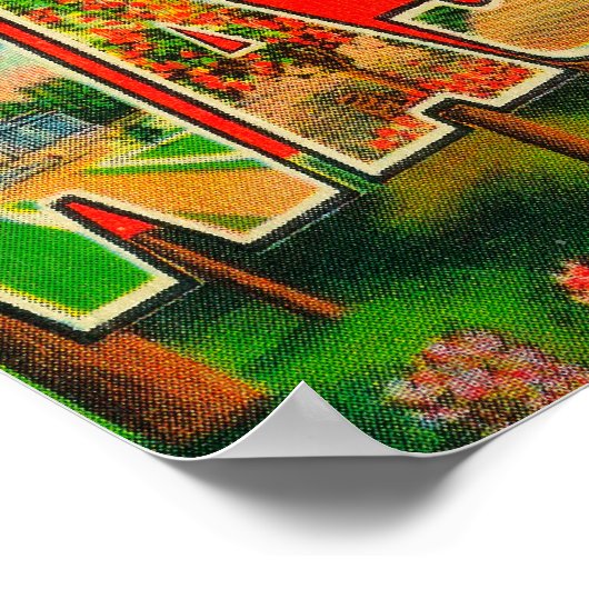 Lake Chelan, Washington - Large Letter Scenes ポスター (角)