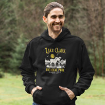 Lake Clark National Park Retro Woodland Scene