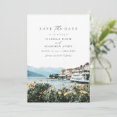 LAKE COMO水の色イタリアのスカイライン日付を保存I 招待状 (スタンド正面)