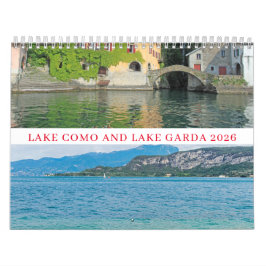 Lake Como and Lake Garda 2026 calendar カレンダー