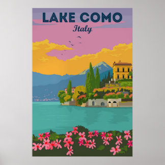 Lake Como, Italy ポスター